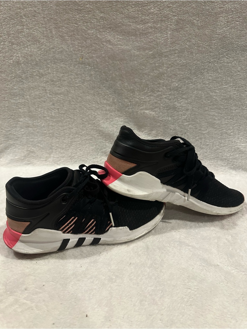 adidas Black Knit Athletic Sneakers EQT